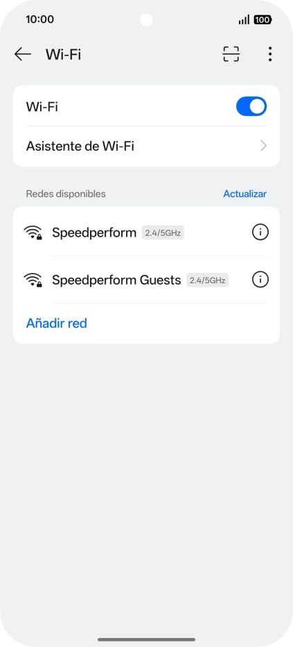 Pulsa la red wifi deseada.