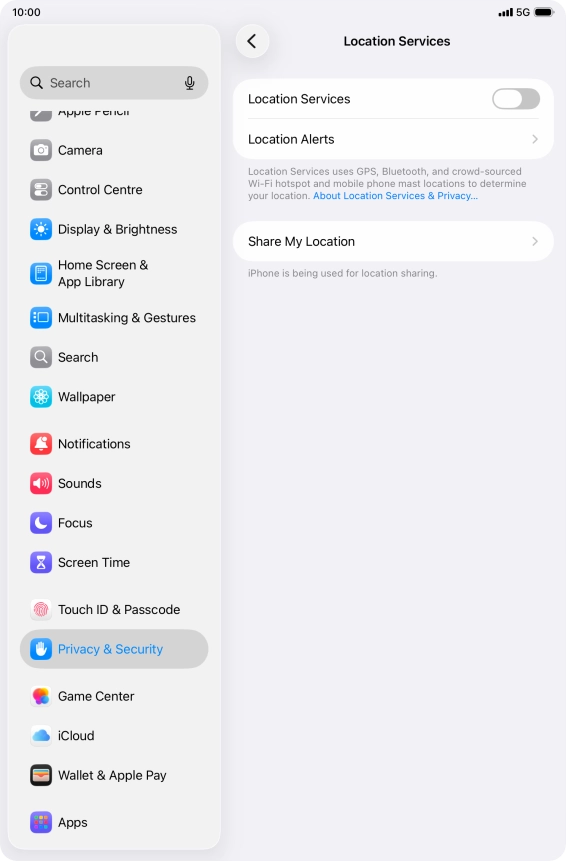 Press the indicator next to Press the indicator next to