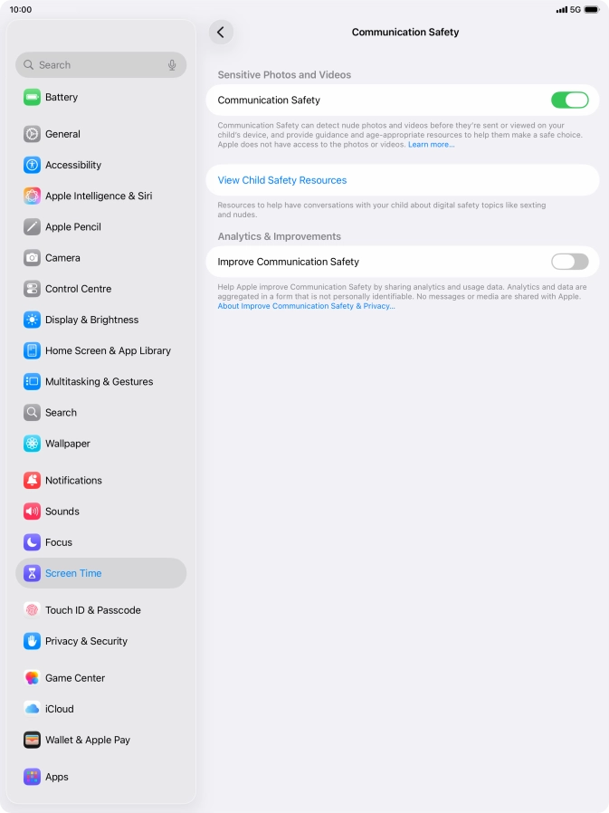 Press the indicator next to 