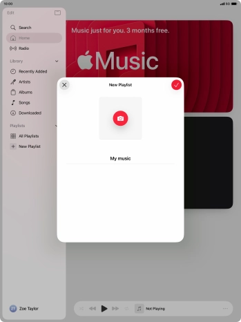 Press the confirm icon.