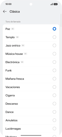 Pulsa los timbres de llamada deseados para escucharlos.