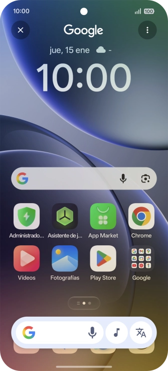 Pulsa el icono de música para iniciar la búsqueda.