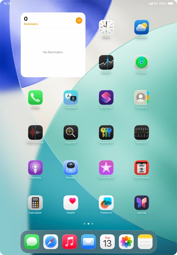 If you're using a Widget Stack: slide up or down on the stack to select the required widget. If you're using a Widget Stack: slide up or down on the stack to select the required widget.
