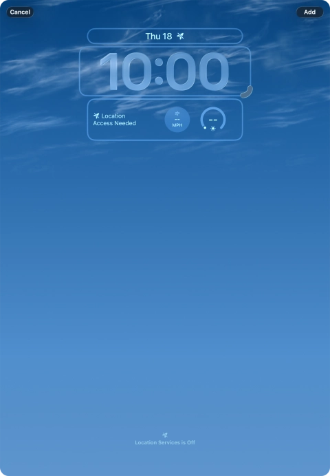 To customise the way the lock screen date is displayed, press the date widget and follow the instructions on the screen to select the required widget display mode.