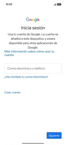 Si no tienes una cuenta de Google, pulsa Crear cuenta y sigue las indicaciones de la pantalla para ver cómo crear una cuenta nueva.