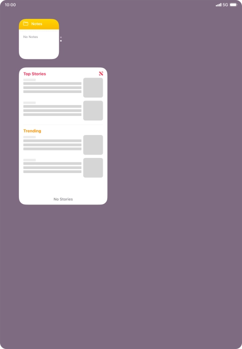 Press and hold the required Widget Stack. Press and hold the required Widget Stack.