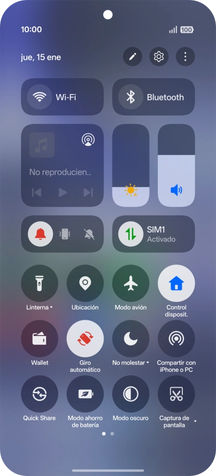Pulsa el icono de ajustes.