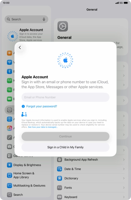 Press Email or Phone Number and key in the username for your Apple Account. Press Email or Phone Number and key in the username for your Apple Account.