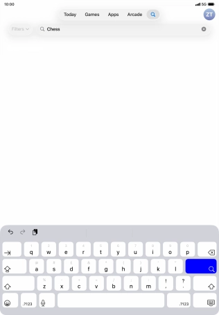 Key in the name or subject of the required app and press enter.