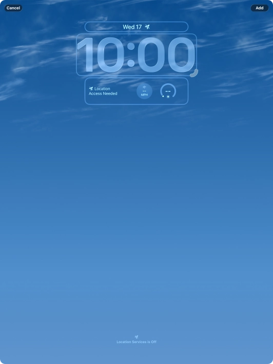 To customise the way the lock screen date is displayed, press the date widget and follow the instructions on the screen to select the required widget display mode.