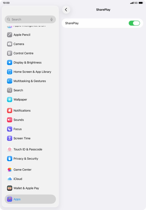 Press the indicator next to 