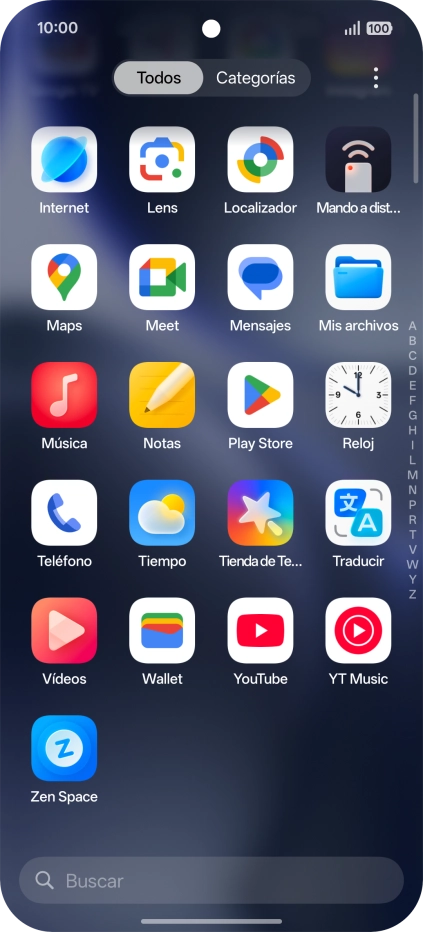Abre una app que sea compatible con esta función, por ejemplo, Notas.