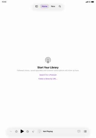 Slide your finger upwards starting from the bottom of the screen to return to the home screen.