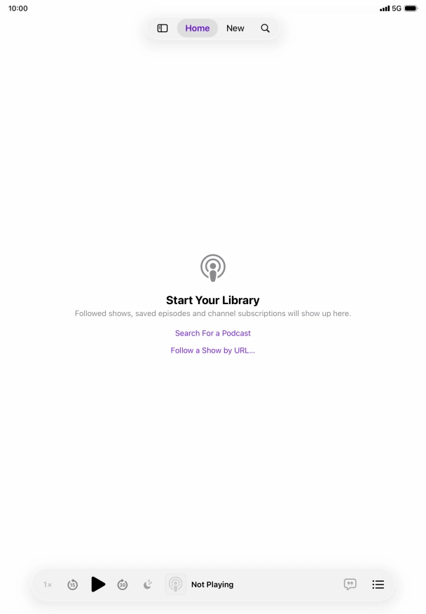 Slide your finger upwards starting from the bottom of the screen to return to the home screen.