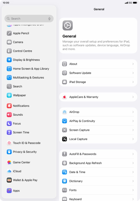 Press Touch ID & Passcode.