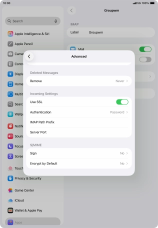 Press Authentication.