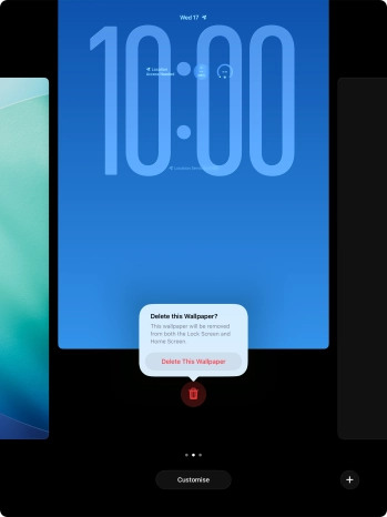 Press Delete This Wallpaper.