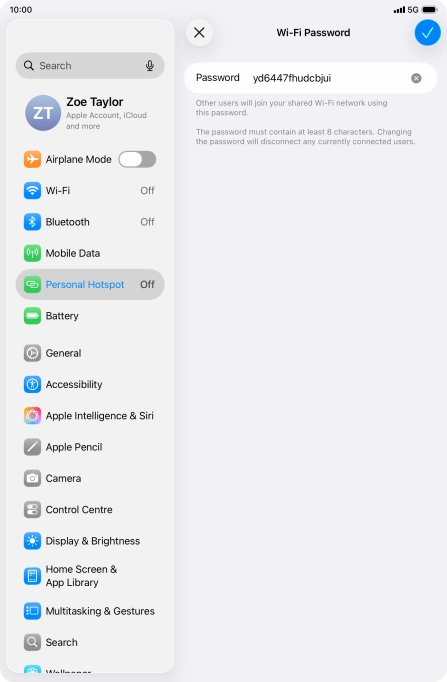 Press the confirm icon. Press the confirm icon.