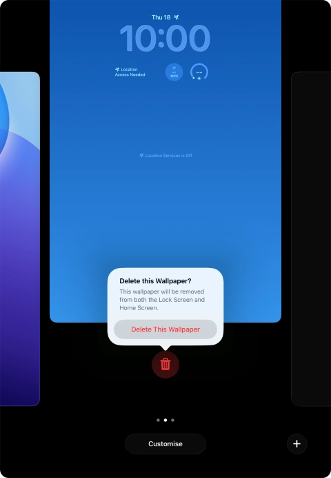 Press Delete This Wallpaper.