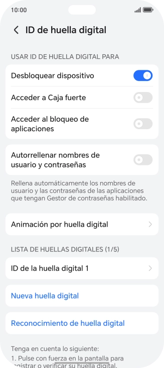 Pulsa el indicador junto a los ajustes deseados para activarlos o desactivarlos. Pulsa el indicador junto a los ajustes deseados para activarlos o desactivarlos.