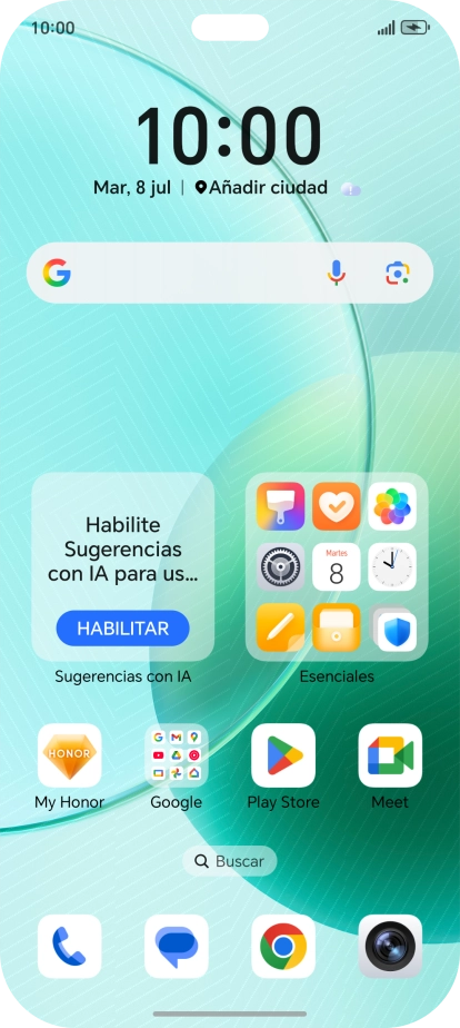 Cuando el icono de carga de batería aparece en la pantalla, el teléfono se está cargando.