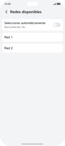 Pulsa la red deseada.
