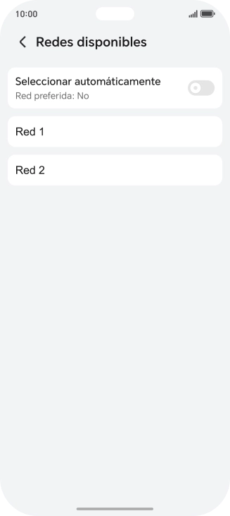 Pulsa la red deseada.