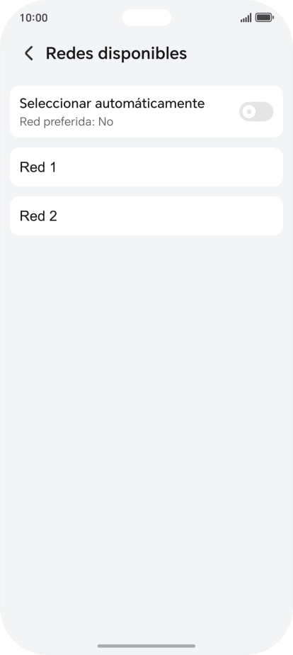 Pulsa la red deseada.
