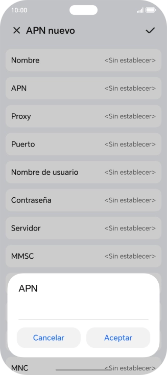 Introduce airtelwap.es y pulsa Aceptar.