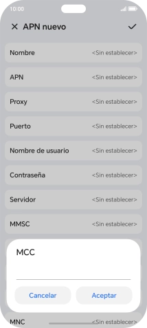 Introduce 214 y pulsa Aceptar.