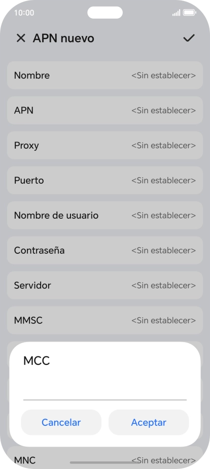 Introduce 214 y pulsa Aceptar.