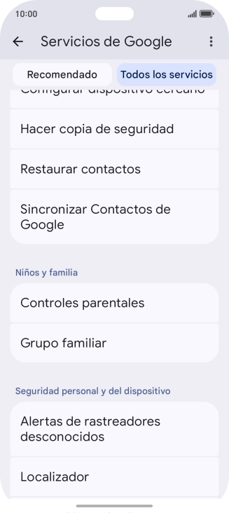 Pulsa Localizador.