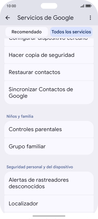 Pulsa Localizador.