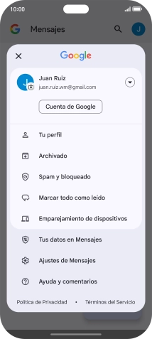 Pulsa Ajustes de Mensajes. Pulsa Ajustes de Mensajes.