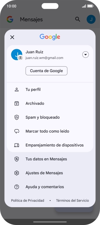Pulsa Ajustes de Mensajes. Pulsa Ajustes de Mensajes.