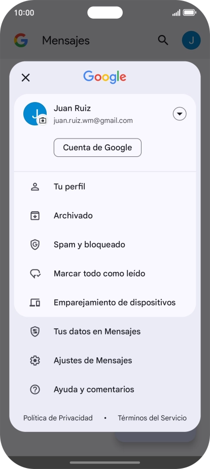 Pulsa Ajustes de Mensajes. Pulsa Ajustes de Mensajes.
