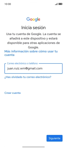 Pulsa Siguiente.