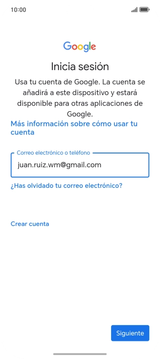 Pulsa Siguiente.