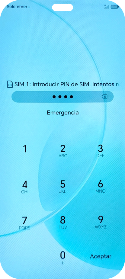Si lo solicita el teléfono, introduce el código PIN y pulsa Aceptar.