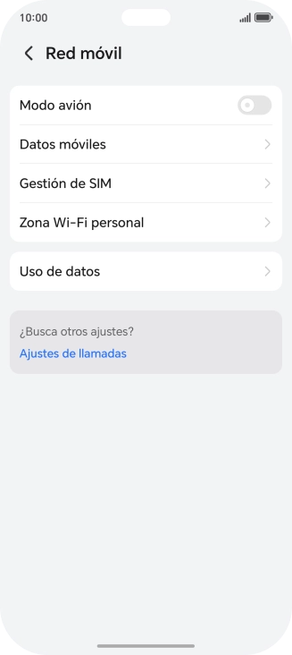 Pulsa Gestión de SIM.