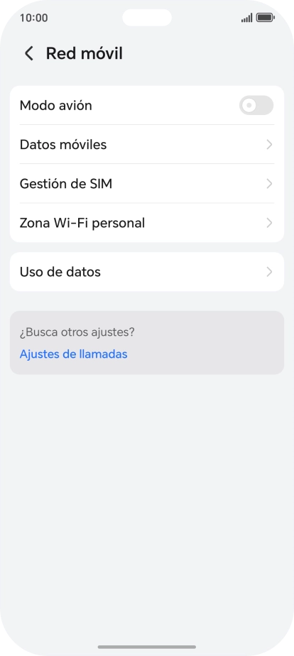 Pulsa Gestión de SIM.