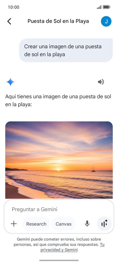 También puedes pedir a Gemini que genere una fotografía partiendo de tu descripción. También puedes pedir a Gemini que genere una fotografía partiendo de tu descripción.