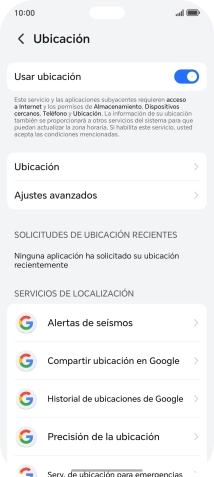 Pulsa Ubicación.