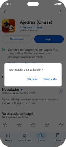 Pulsa Desinstalar.
