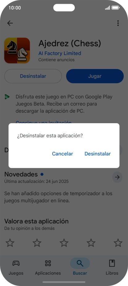 Pulsa Desinstalar.