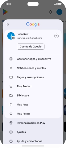 Pulsa Gestionar apps y dispositivo.