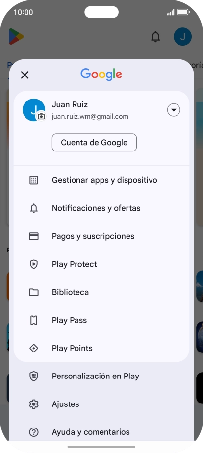 Pulsa Gestionar apps y dispositivo.