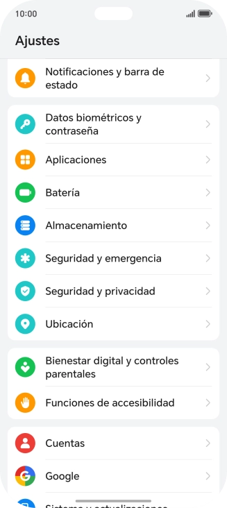 Pulsa Seguridad y privacidad.