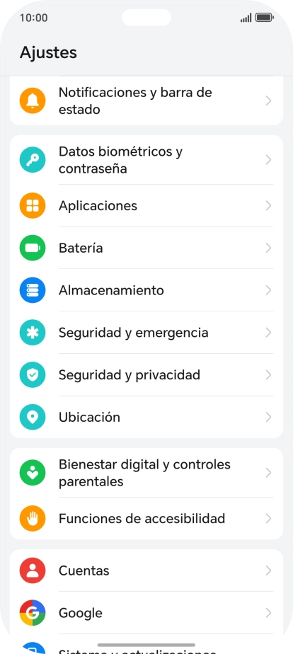 Pulsa Seguridad y privacidad.