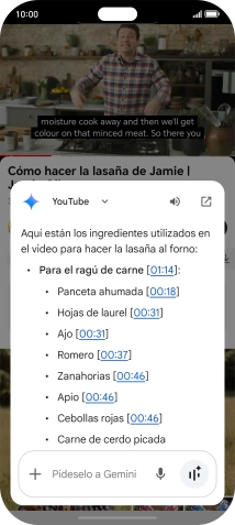La respuesta de Gemini a tu pregunta se visualiza ahora en la pantalla. La respuesta de Gemini a tu pregunta se visualiza ahora en la pantalla.